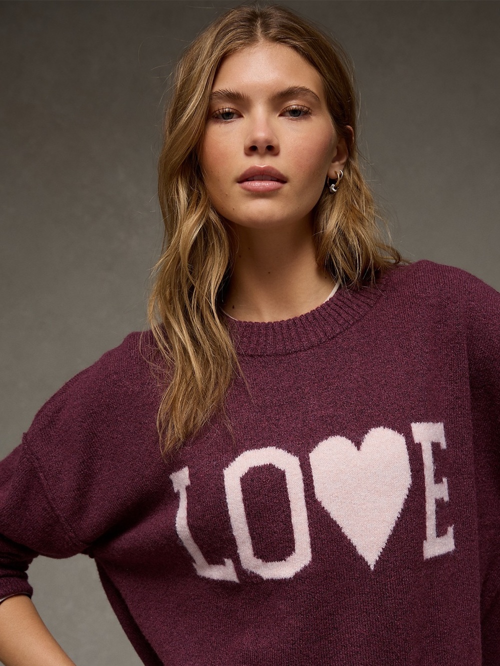 Plum 'LOVE' Crewneck Sweater - Women's